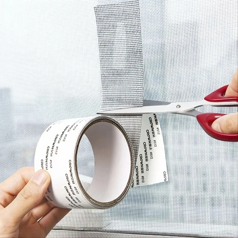 5mm/2m Self-adhesive Window Screen Repair Subsidy Anti-bug Fly Mesh Perforation Tape Is Durable