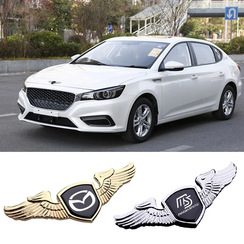

Car Hood 3D Wing Front Badge Decal Emblem for Mazda MS Logo CX5 CX7 RX7 MX3 6 2 3 5 Axela Atenza Protege Speed Auto Modification