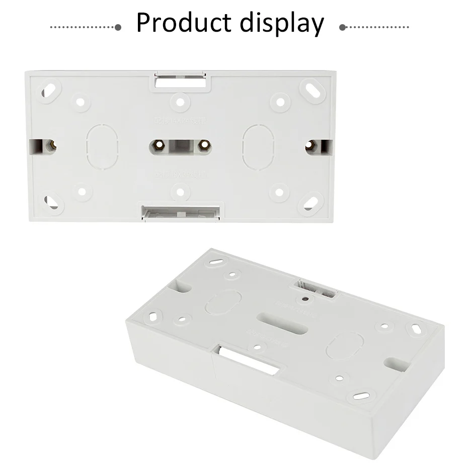 Enchufe de interruptor de paneles de yeso de PVC, caja oscura, cajas de montaje externas, caja montada de interruptor blanco, tipo 86 para interruptor de 1 entrada/interruptores duales