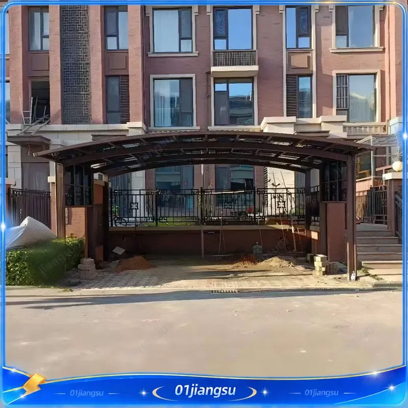 Luxury Large Outdoor Carport Hurricane Resistant All Weather Car Shelter Heavy Duty Metal Garage Canopy Parking Cover Tent