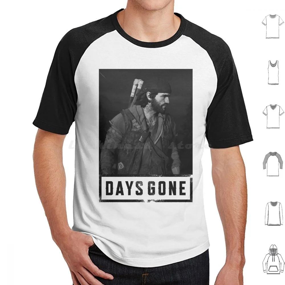 Daecon Daysgone T Shirt Big Size 100% Cotton Days Gone Daysgone Daecon Mongrel Farewell Zombies Zombie Gone Days Dog Motorbike