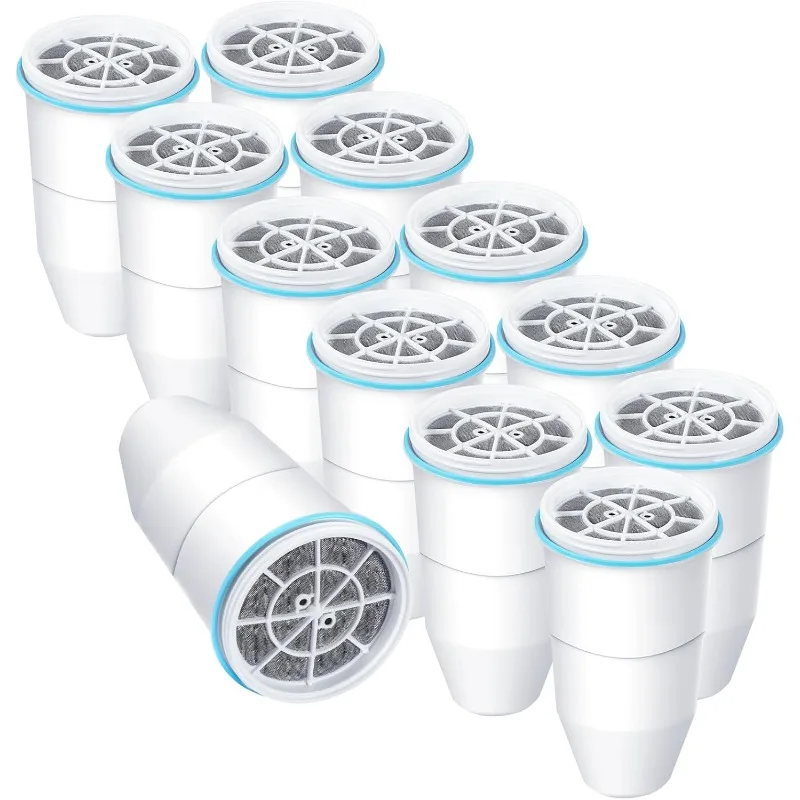 

Upgraded 6-Stage 0 TDS Water Filter Replacement For ZR-001, ZR-017, ZR-004, Removes 99.99% Lead, Chlorine, Fluoride, 12-Pack