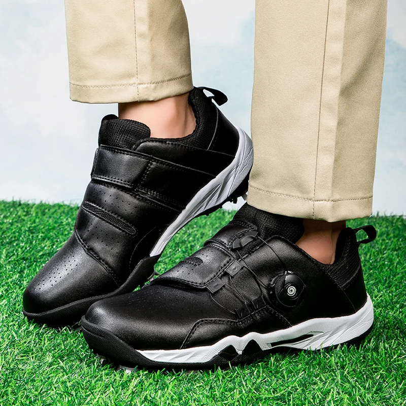 Sepatu Golf pria, profesional, Sneaker redaman, pakaian kaki jalan nyaman untuk GoIfers