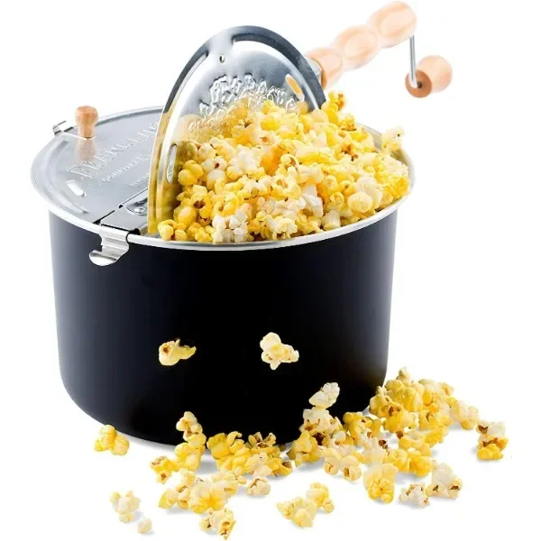 Franklin's Gourmet Popcorn Popper - 6 Quarts Original Stovetop Popcorn Maker with FREE Organic Popcorn Kit