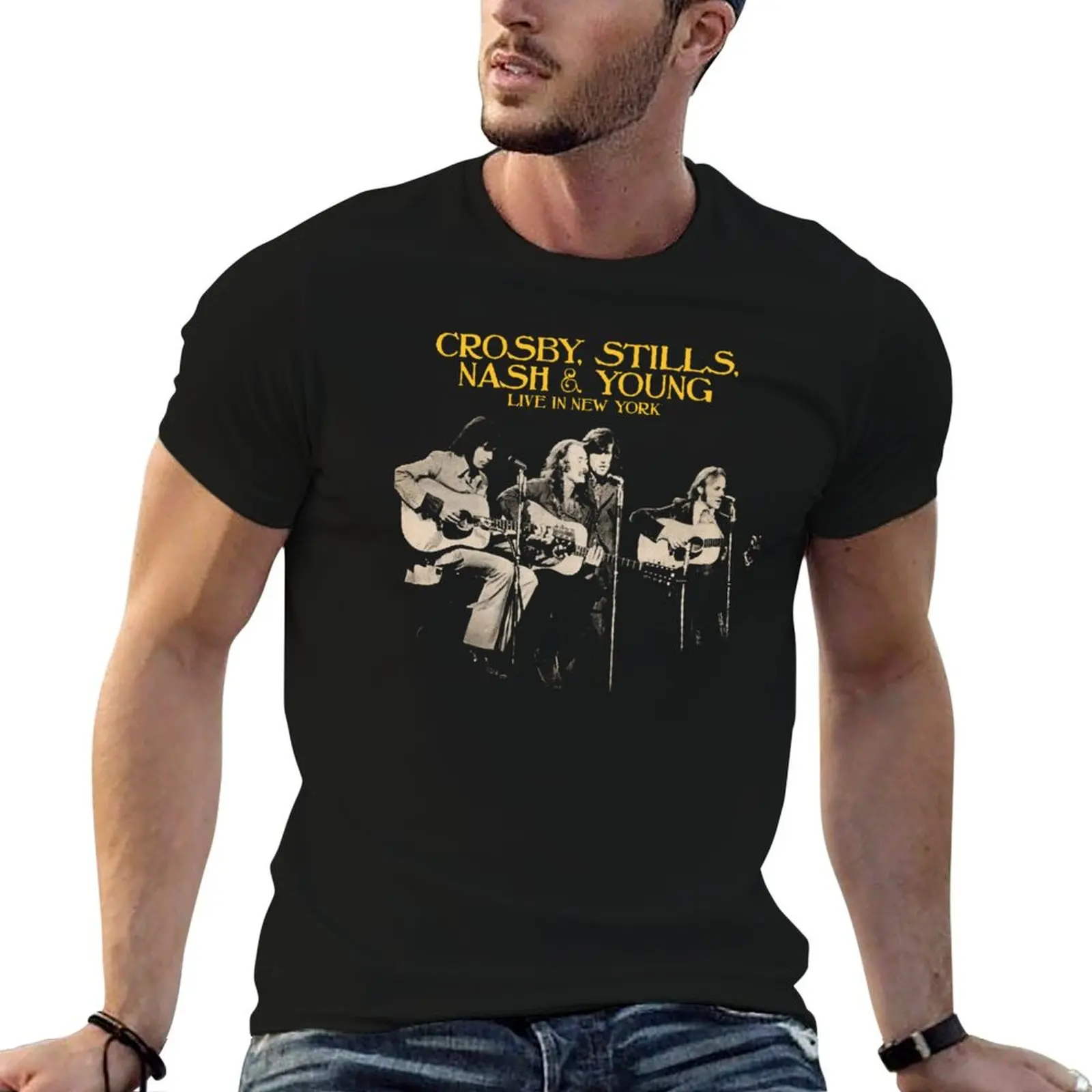 

Crosby Stills Nash Young T-Shirt funny t shirts cotton printed t shirts for man t shirts for man cotton soft T-shirt