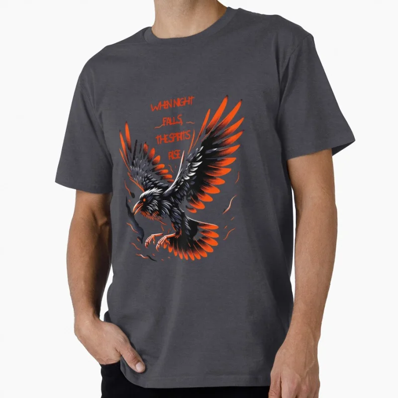 When Night falls1216 Valhalla Odin graphic Son of Odin raven Hugin and Munin Viking Gift t shirt for man All size tops S-6XL