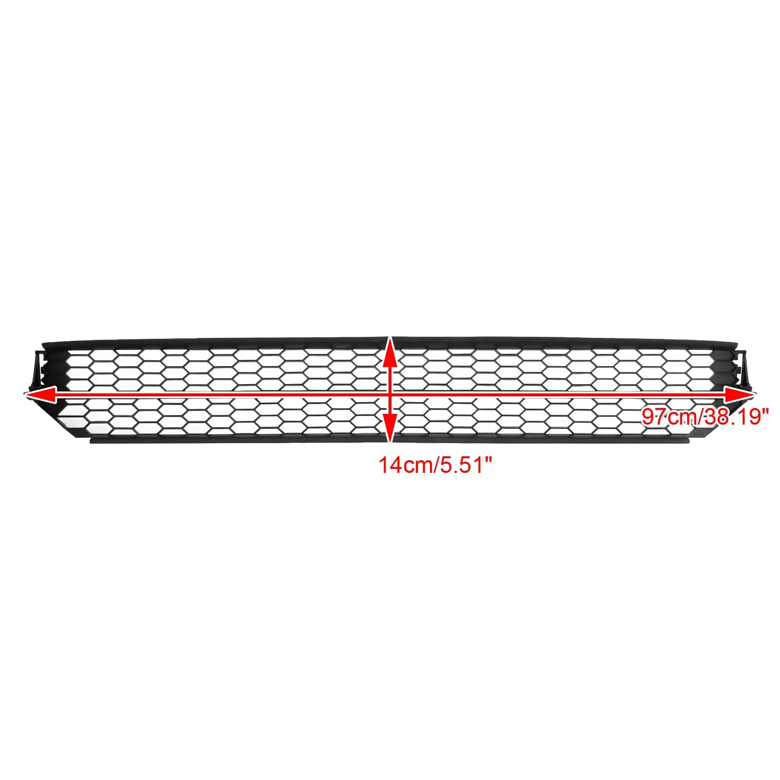 Artudatech Honeycomb Frontstoßstangen-Untergrill, passend für VW Passat 2012–2015, Schwarz
