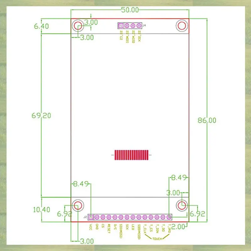 N15R-2Pcs 2.8 Inch 240X320 SPI TFT LCD Display Module SPI Serial Port 51 Drive ILI9341V LCD Serial Port Module STM32
