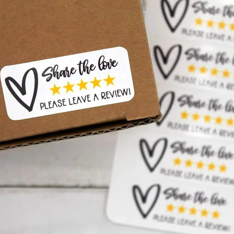 200pcs /roll Share The Love, Small Business Sticker, Thank You For Shopping Small, Please Leave A Review, Small Sticker Business