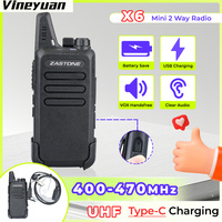 ZASTONE X6 3W 400-470MHz High-Performance Two Way Radios Equipped With Signal Prompt， Anti-Interference Function，QT and DQT