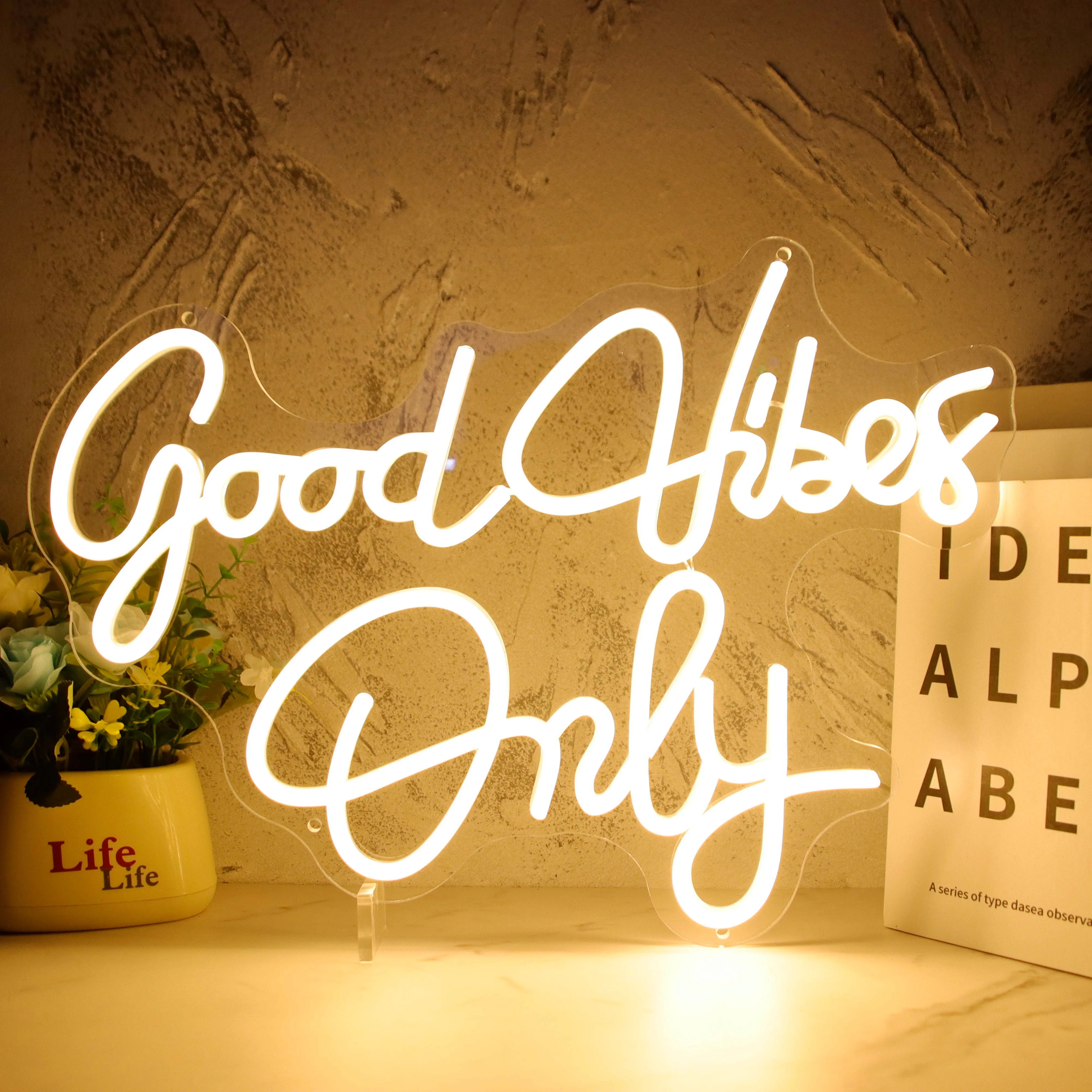 

Good Vibes Only Neon Sign Wedding Wall Hanging Led Neon Light Signs Bar KTV Led Night Lights Bedroom Decoration Room Decor