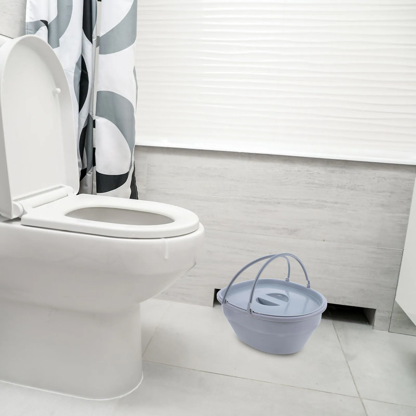 

Portable Toilet Seat Elderly Detachable Inner Bucket Bedside Commode For Seniors Home Hospital Nursing Room Use Plastic Sitting