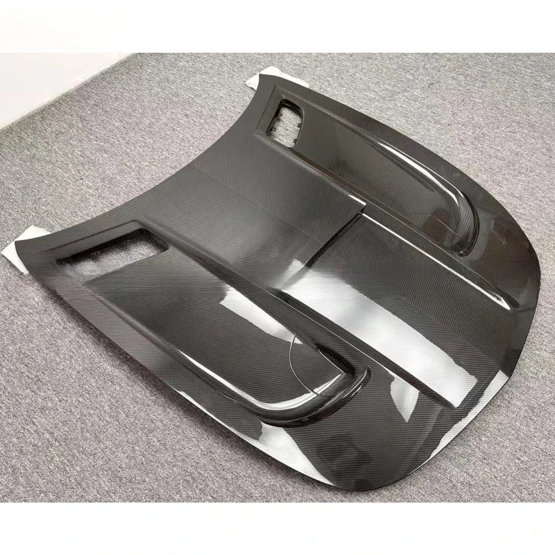High Quality Hot Selling Black Seri Style Type Dry Full Carbon Fiber Bonnet Hood -