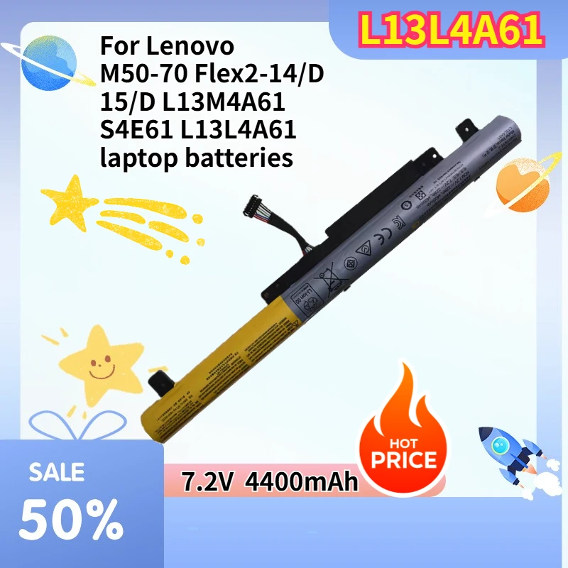 L13L4A61 High quality 4400mAh For Lenovo M50-70 Flex2-14/D 15/D L13M4A61 S4E61 L13L4A61 laptop batteries