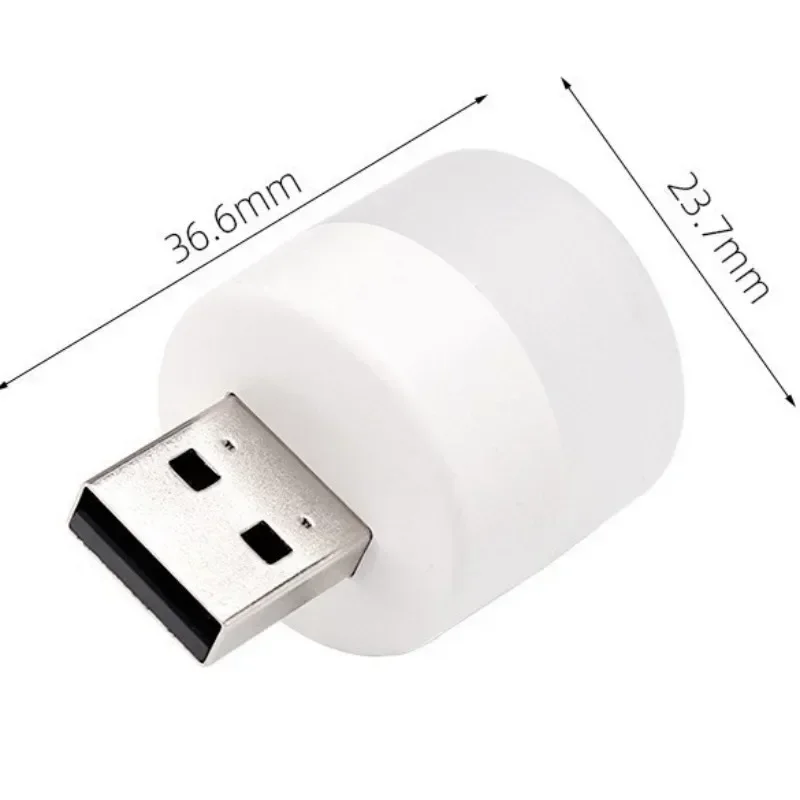 USB Plug Lamp Pocket Mini LED Night Light Computer Mobile Power Charging 5V Small Round Book Light Eye Protection Reading Light