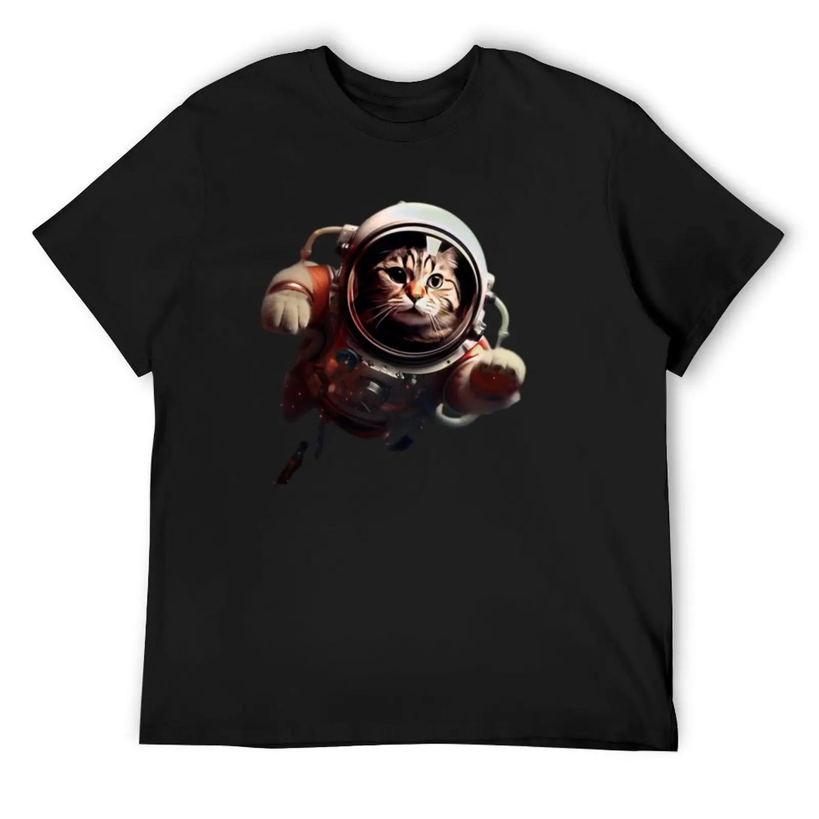 Astronaut Cat T-shirts: Explore the Feline Universe T-Shirt shirts graphic tee blue archive essential t shirt luxury clothes men