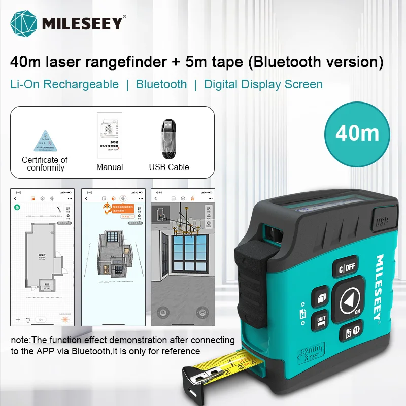 Mileseey Portable Laser Distance Meter Laser Rangefinder high-precision Digital trena laser tape range finder measure tool