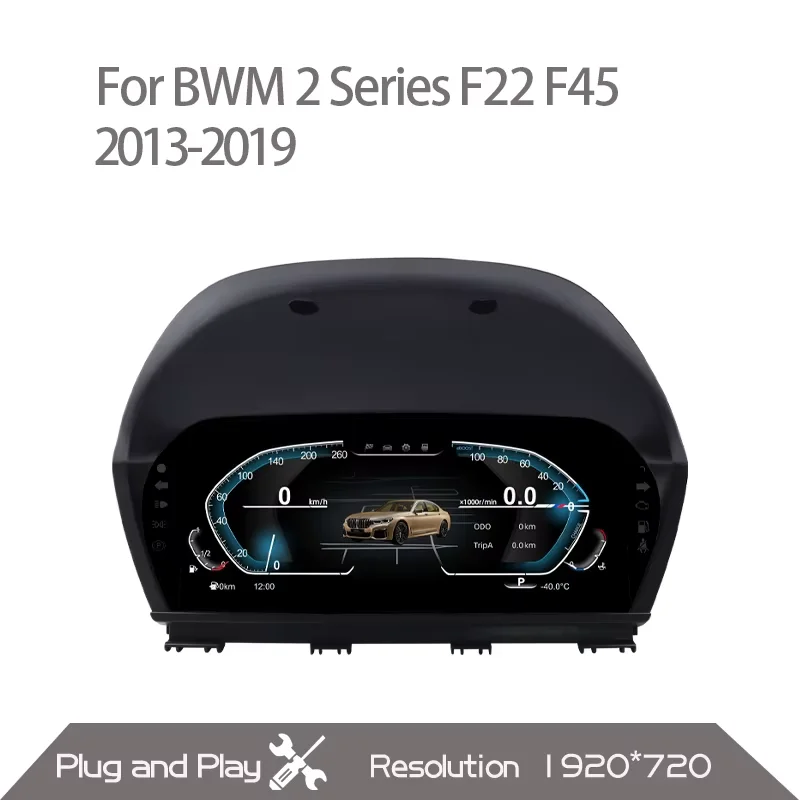 For BMW 1/2 Series X1 X2 F20 F52 F22 F45 F48 F49 F39 2014-2021 Digital Cluster LCD Dashboard Cockpit Virtual Instrument 1920*720 image 3