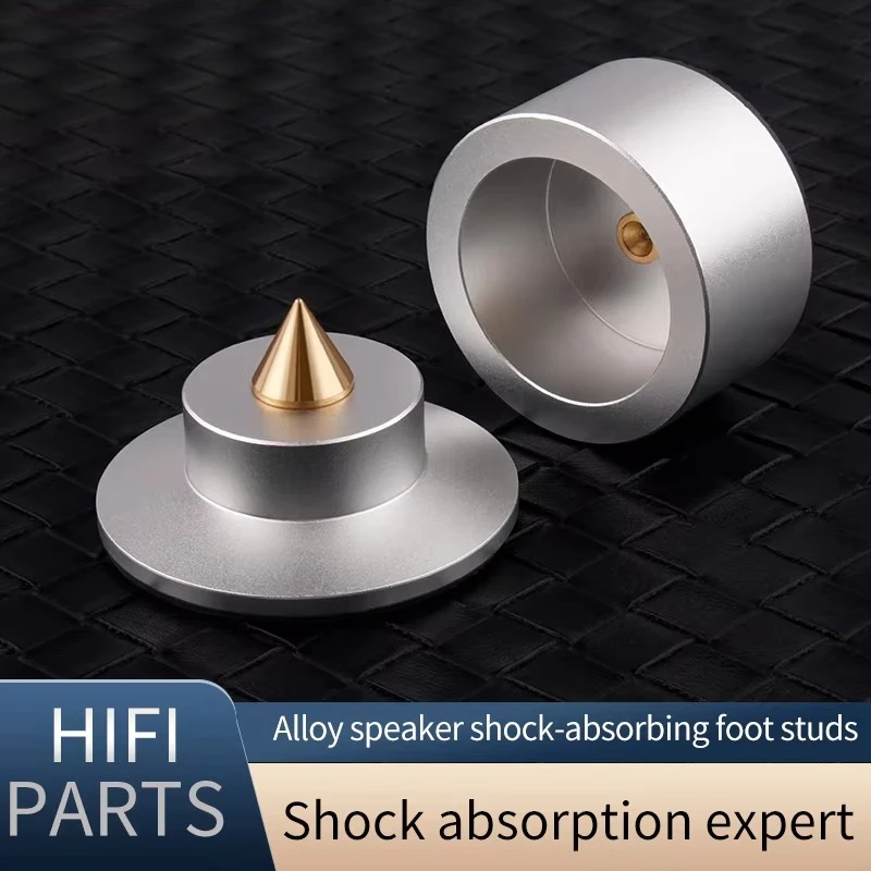 4PCS Speaker Stand Feet Foot Pad Aluminium Alloy Metal Spikes High Quality Shock-absorbing Cone Floor Foot Nail for Sound Box