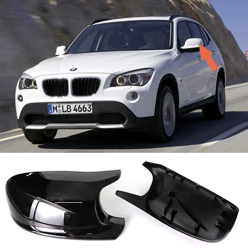 Imagen 1 del producto Alta calidad 2 uds estilo M cubiertas de espejo lateral negro reemplazo para BMW X3 F25 X1 E84 Pre-LCI 2010 2011 2012 2013