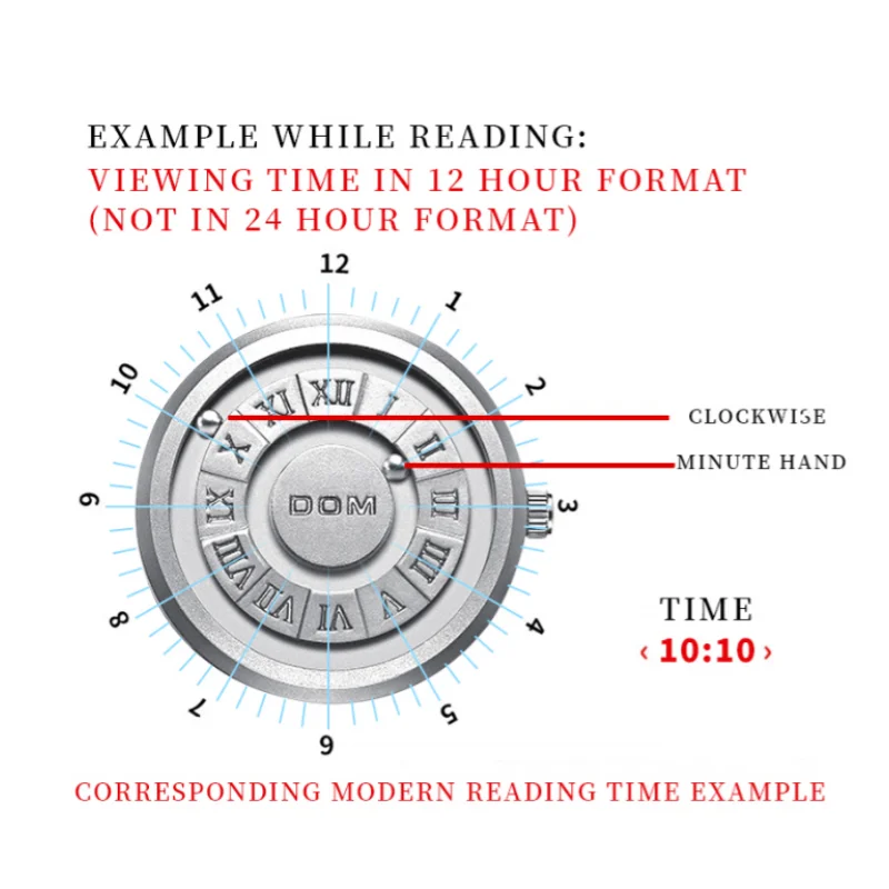 DOM-Montre à quartz étanche pour homme, boule de fer à défilement créative, pointeur magnétique, montres de sport pour homme, montre-bracelet à la mode, 1345