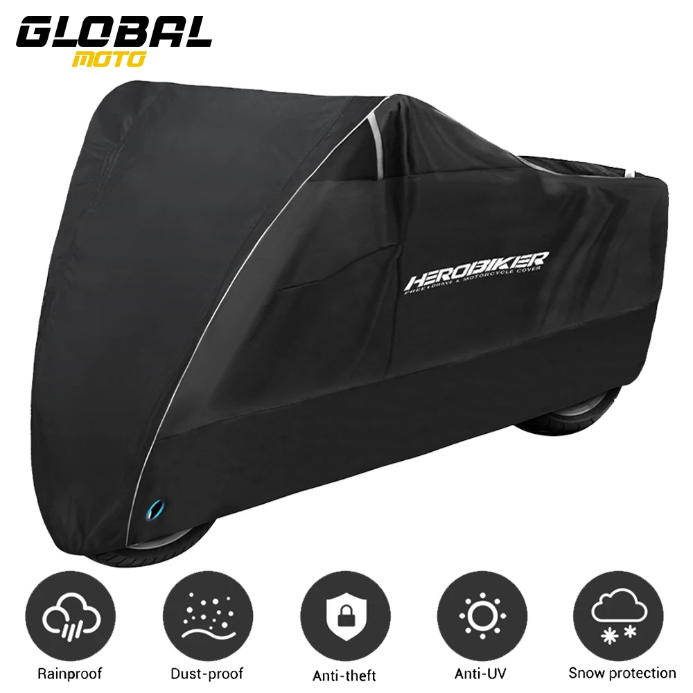 

Waterproof Dustproof UV Motorcycle Cover Indoor Wear-resistant Rain Cover Motorbike Outdoors Protection Cover All Season