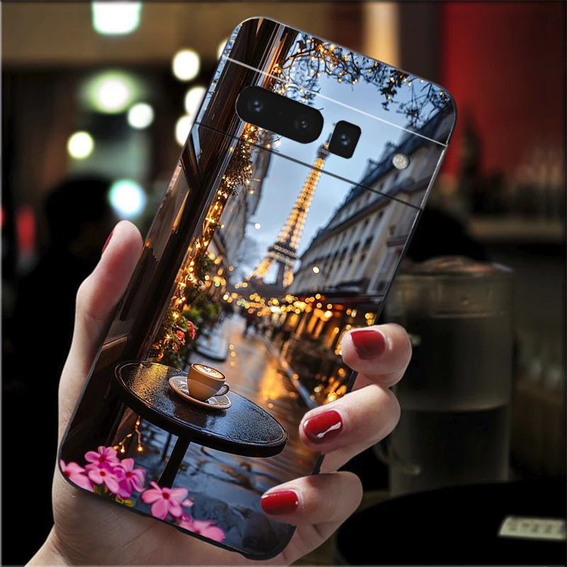 

Phone Case For Google Pixel 10 9 Pro XL 9A 8 7 6 Pro Pixel 8A 7A 6A Pixel 8 7 6 5 Coffee Cafe night Aesthetic Case