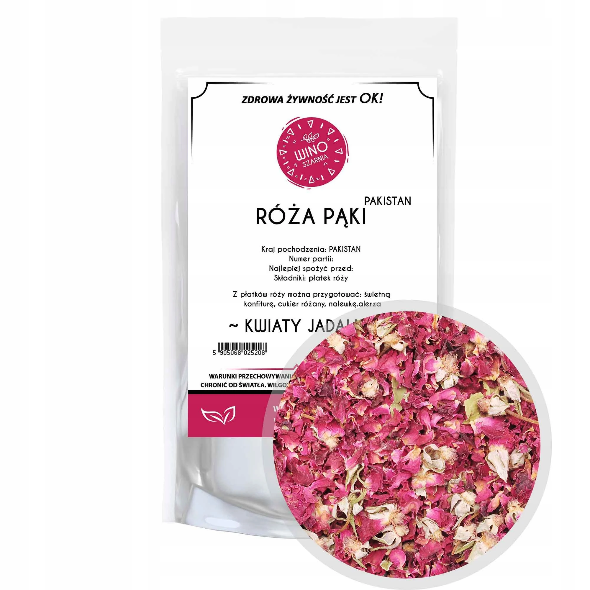 Suszone Pąki Róży Pakistan 1kg Kwiaty Jadalne Naturalne Suszone Kwiaty Róży