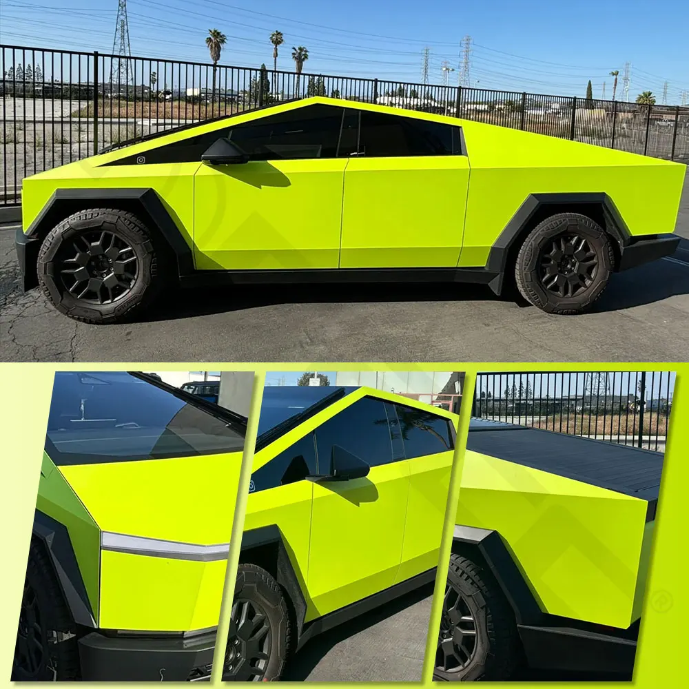 

For Tesla Cybertruck 2025 PVC Vinyl Wrap Pre-Cut Paint Protection Film Car Body Film Color Change Anti-Rusting Carbon Fiber Wrap