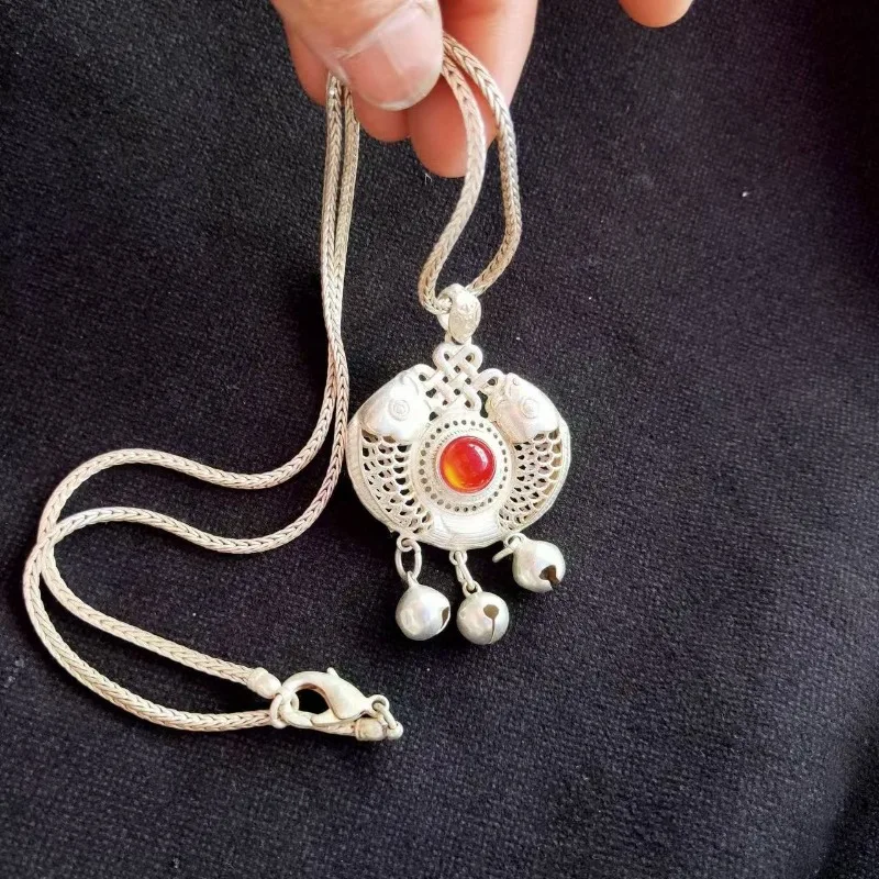 

Handcrafted silver Pisces pendant necklace with exquisite craftsmanship, perfect for a friend's birthday party gift