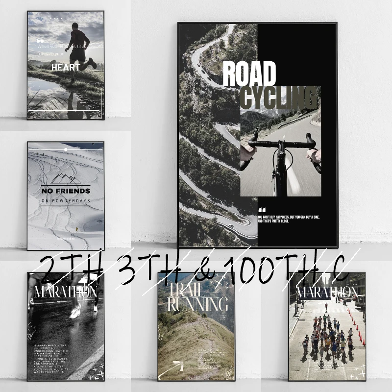 Trail Running Poster Inspirational Quote for Trail Runners and Outdoor Athletes Canvas Prints Sports Aesthetic Wall Art Decor