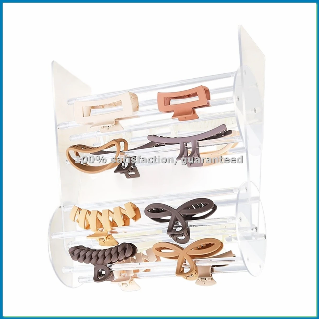 Acrylic Claw Clip Organizer Holder,360-Degree Rotating Claw Clip Holder and Storage,Hair Clip Organizer Display-AT35