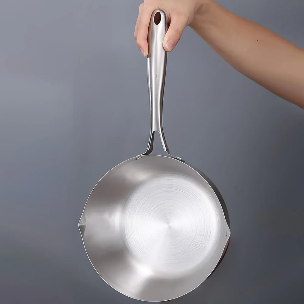 With Glass Lid Stainless Steel Saucepan Flat Bottom with Marking Soup Pot No Coating Fast Heat Stew Pot Induction Cook-top view 4