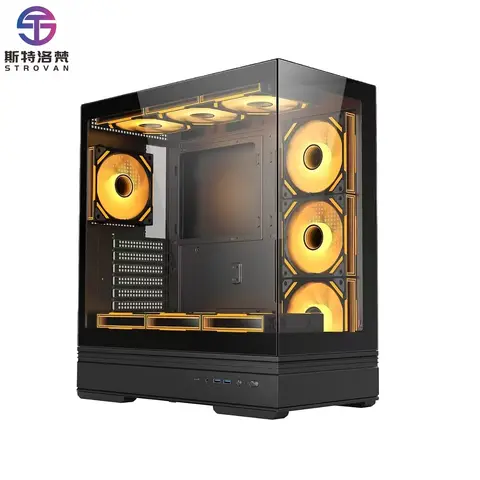 Bilashmart Tempered Glass Gaming Case HD USB 3.0 ATX Desktop Computer Case