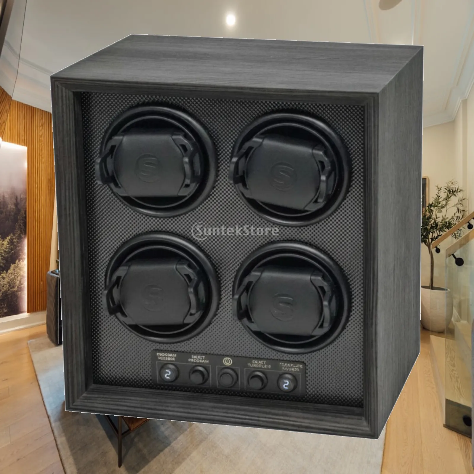 boitier-remontoir-de-montres-numerique-pour-4-montres-automatiques-avec-coussinets-reglables-design-compact-en-ebene