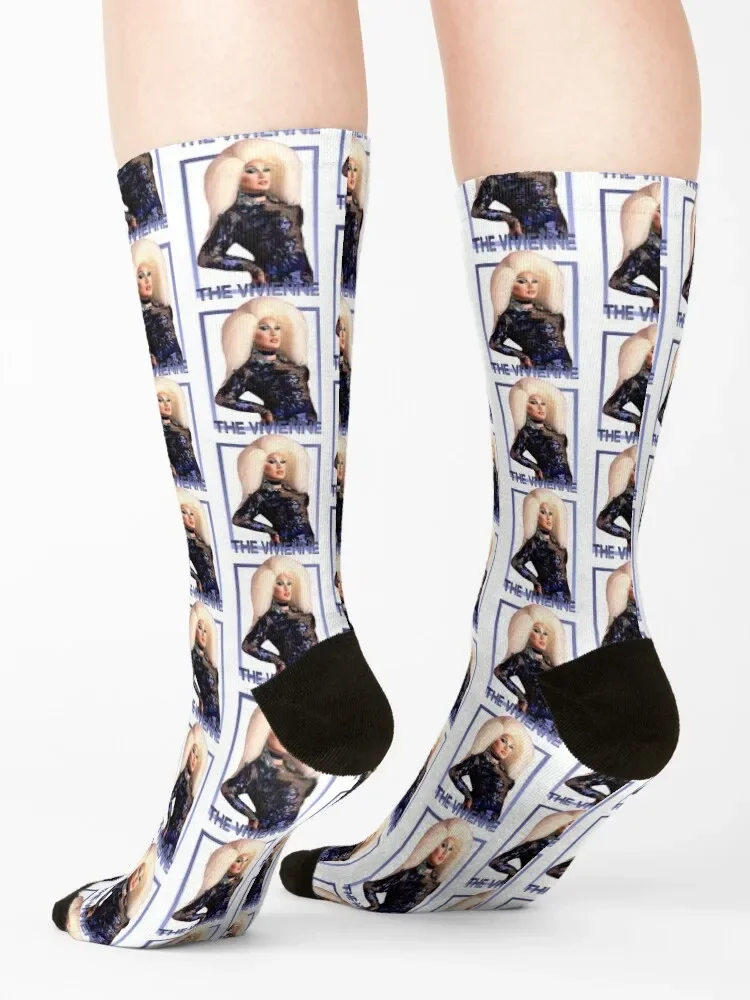 جوارب VIVIENNE هدية عيد الميلاد جوارب شتوية دافئة للعام الجديد للسيدات والرجال مجموعة رسوم متحركة برباط لامع جوارب للنساء والرجال #4