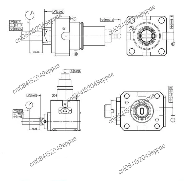 Power Tool Seat Turning and Milling Compound Universal Angle Head 0 Degree 90 Degree Diameter Axial 40/50/52 Machine