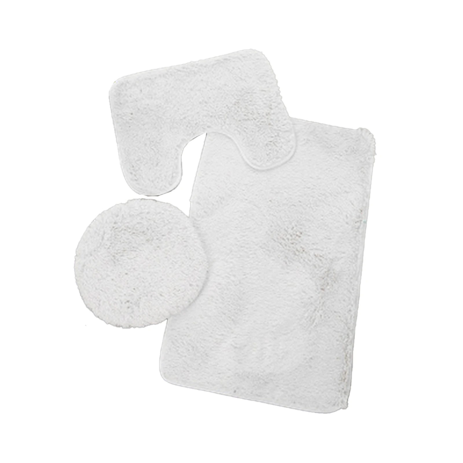 

Stylish and Absorbent Microfiber Bathroom Rugs and Toilet Rugs Set 24x16 Bath Mat U Shaped and O Shaped Bundle