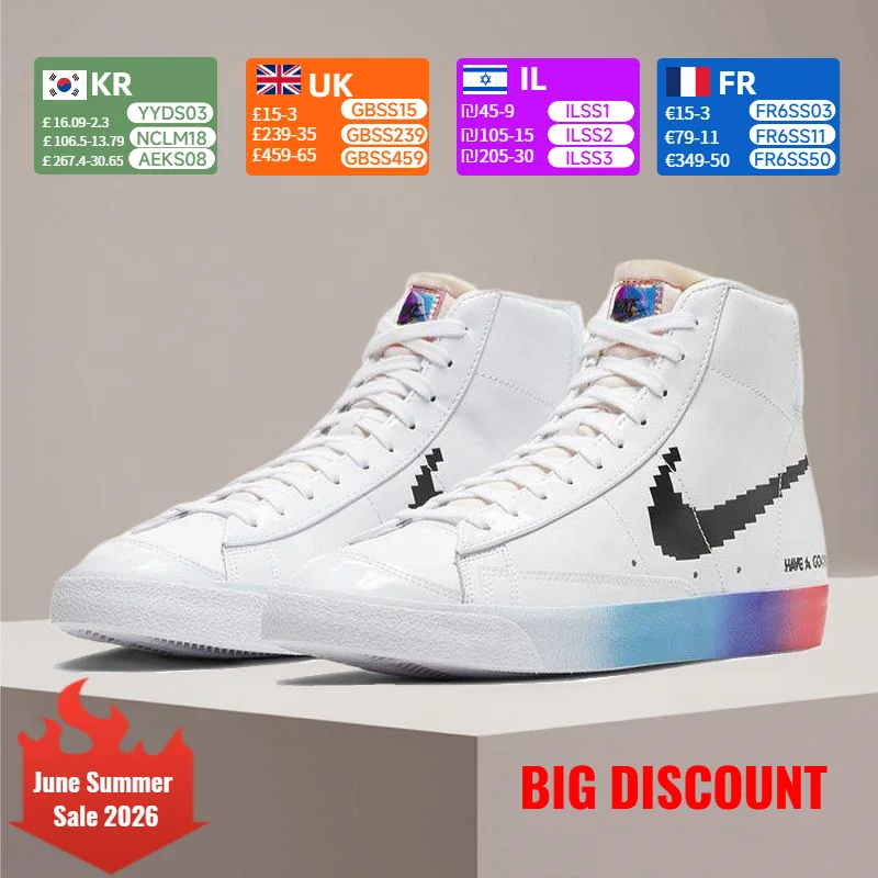 

Nike Blazer Unisex Retro Casual Sneakers Classic Vintage Style with Comfortable Cushioning DC3280-101