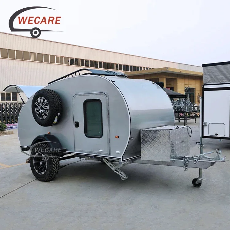 Wecare Small Car House Off-road Camping Teardrop  Travel Trailer Caravan Motorhome Camper Van Mini RV Caravan for Sale Malaysia