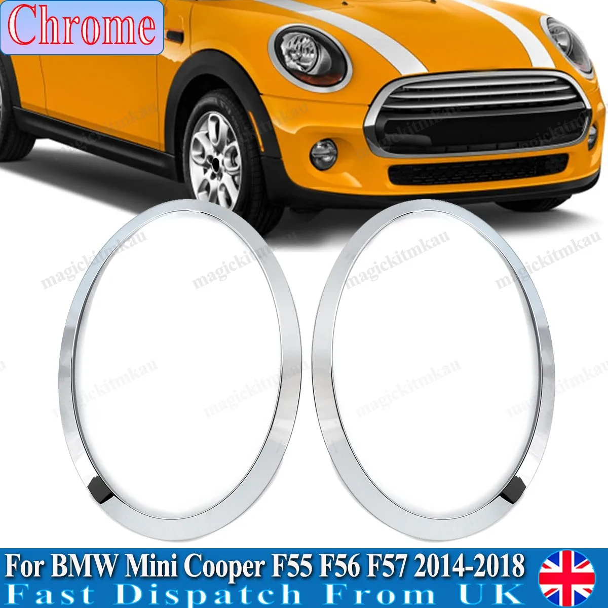 

Хромированная накладка на фары для BMW Mini Cooper F55 F56 F57 2014-2018, декоративная крышка, аксессуары для автомобиля