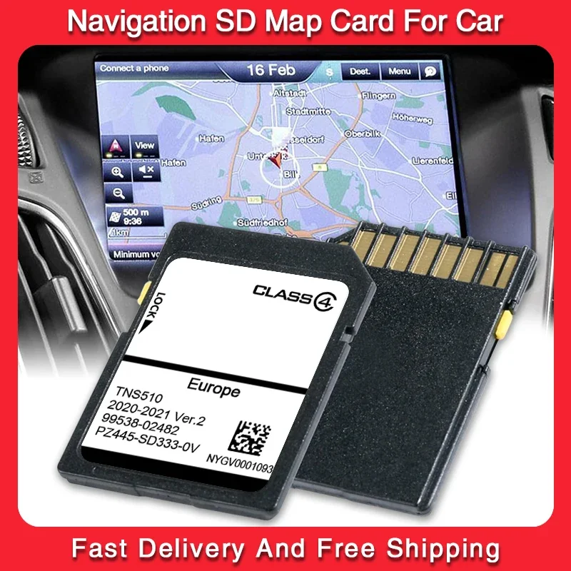 One Day Delivery Navigation Sat Nav Map SD Card 2021 Version2 for TNS510 UK Europe New