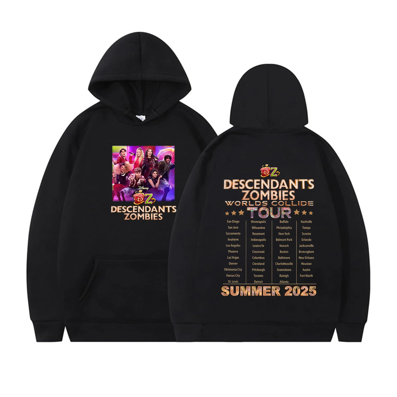 

Мужская толстовка с капюшоном Descendants Zombie World Tour, музыкальный фестиваль, 2022, толстовка с принтом с рисунком Journey, модная повседневная толстовка
