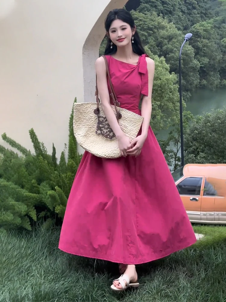 

Ele Slimming Strapl Summer Dr Women's High Waist A-Line Gown Ele Aosphere Commute Suitable Svel Dr