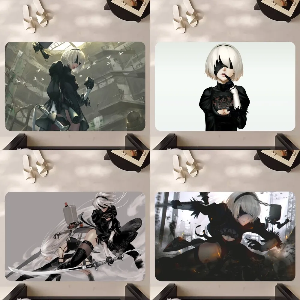 Game NieR Automata  Floor Mat Anti-Slip Bathroom Kitchen Bedroom Living Room Entrance Rug Home Decor