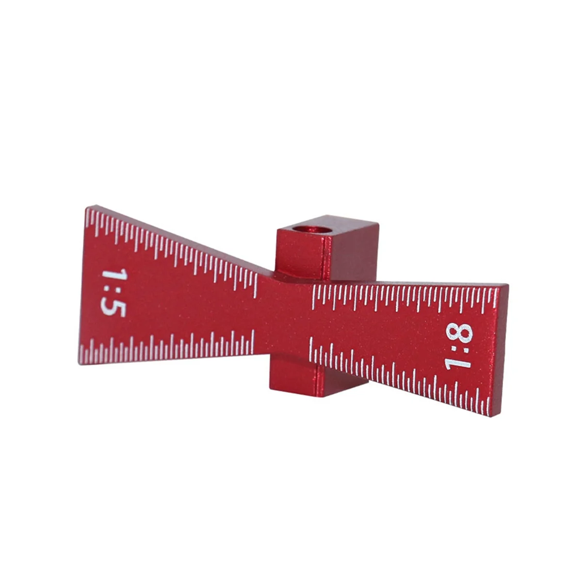 Dovetail Joint Aluminum Alloy Marking Template 1: 5 1: 8 Wooden Hinge Gauge with Hinge Gauge Guide Tool.