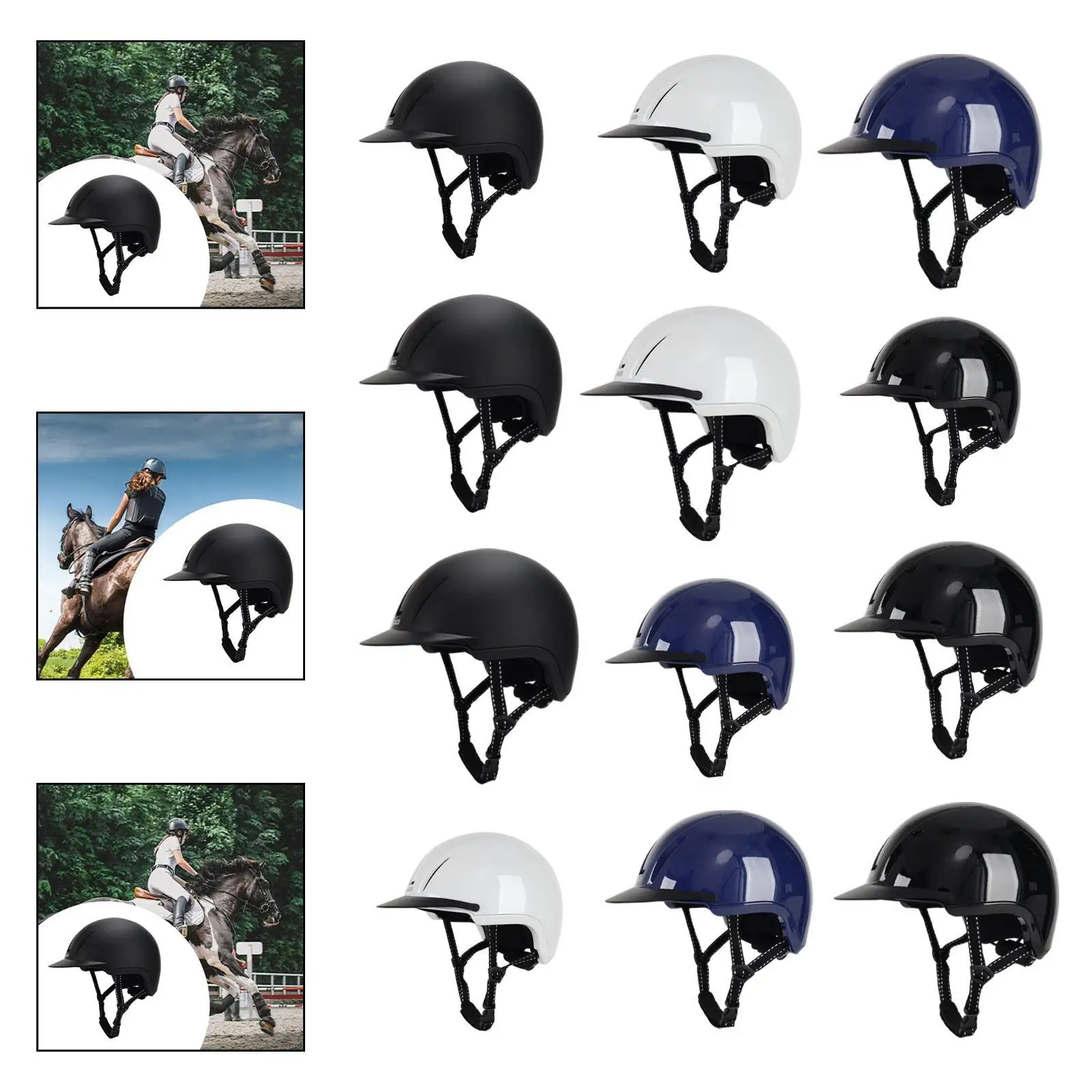 Casco equestre Comodo equipaggiamento con fodera rimovibile Cappello equestre