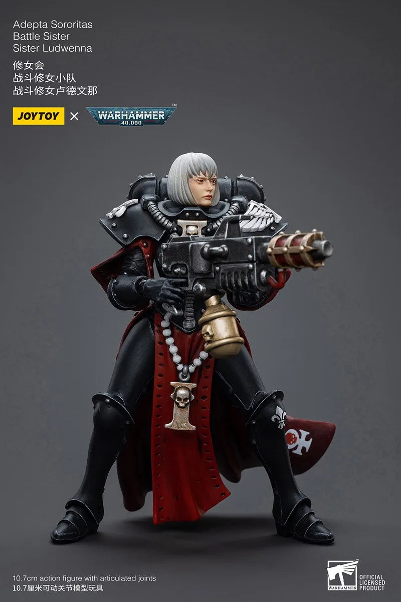 Joytoy Warhammer 1/18 عمل أرقام Adepta Sororitas معركة شقيقة شقيقة Ludwenna لعبة مجسمة الصبي الهدايا 3.75 بوصة #4