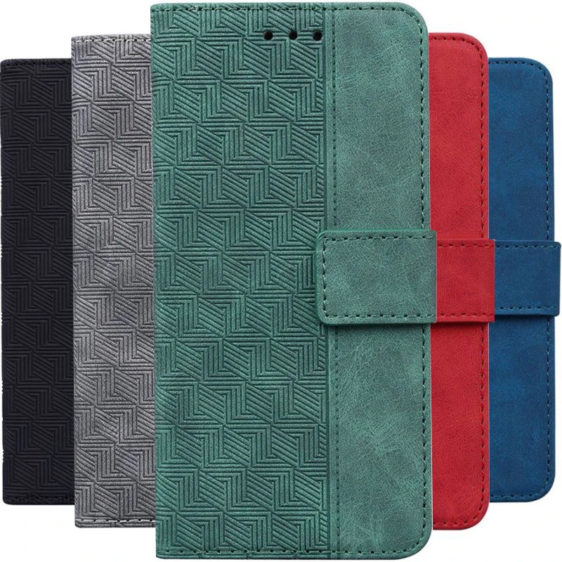 For Tecno Camon 17P 6.8 inch Capa for Funda Tecno Camon 17 P CG7 CG7n Case Fashion Magnetic Geometric Textile Wallet Book Cover