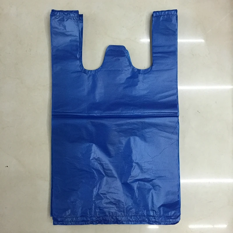 100pcs 26x 40cm Thickened Black Vest Plastic Bag Takeaway Shopping Packing Garbage with Handle Bag Kitchen Living Room Clean